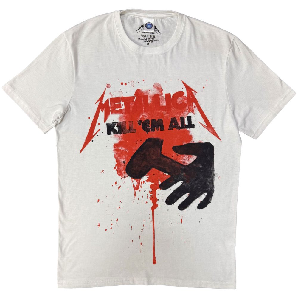 Metallica - Kill Them All Splats Herren TShirt - Weiß